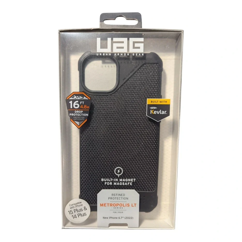 P6-O UAG Metropolis Magsafe Case For‎ Apple iPhone 14 Plus & 15 Plus In Black